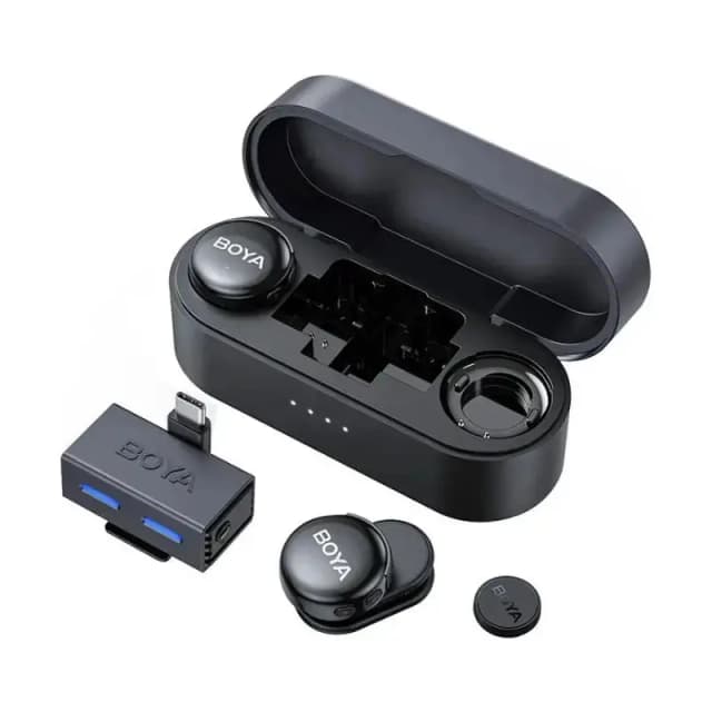 Boya BOYALINK 2 3-in-1 Compact Wireless Microphone System with Dual Lavalier Mics Boya BOYALINK 2 3-in-1 Compact Wireless Microphone System with Dual Lavalier Mics