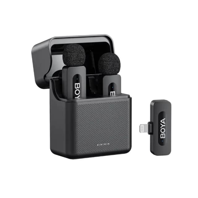 BOYA BYV35 Dual Channel 2.4 GHz Wireless Mic with USB-C Charging for Content Creators BOYA BYV35 Dual Channel 2.4 GHz Wireless Mic with USB-C Charging for Content Creators