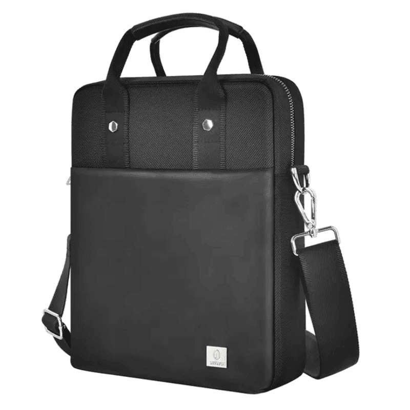 WiWU Hali Vertical Laptop Shoulder Bag Black