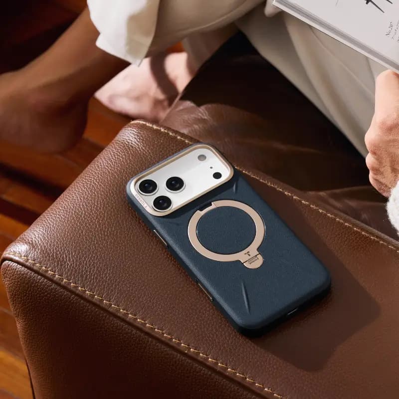 Torras Ostand Q3 VegSkin Case For iPhone 17 With Wireless Charging Torras Ostand Q3 VegSkin Case For iPhone 17 With Wireless Charging