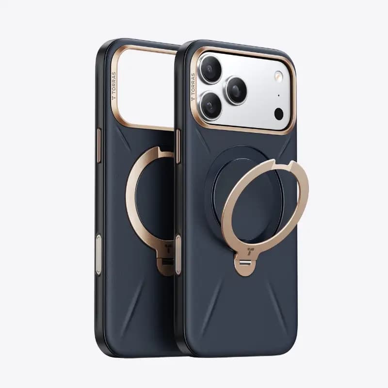 Torras Ostand Q3 VegSkin Case For iPhone 17 With Wireless Charging Torras Ostand Q3 VegSkin Case For iPhone 17 With Wireless Charging