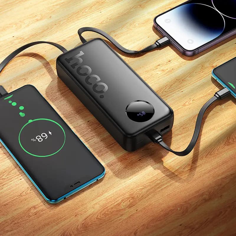 Hoco J132A Sabio 20000mAh Power Bank With Built-In Cables Hoco J132A Sabio 20000mAh Power Bank With Built-In Cables