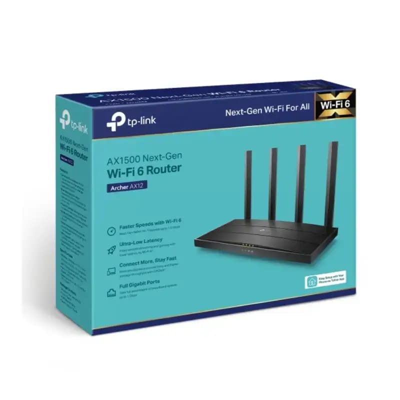 TP-Link Archer AX12 Dual-Band AX1500 Wi-Fi 6 Router TP-Link Archer AX12 Dual-Band AX1500 Wi-Fi 6 Router