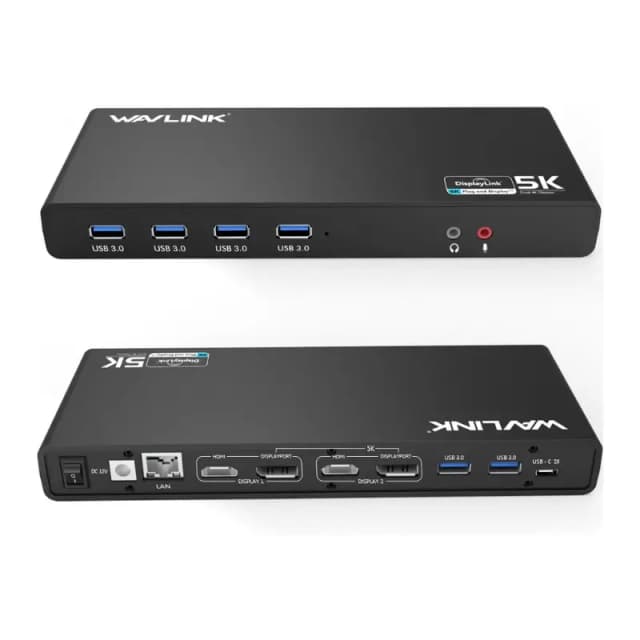 Wavlink WL-UG69DK1 USB-C Dual 4K Docking Station with DisplayLink Wavlink WL-UG69DK1 USB-C Dual 4K Docking Station with DisplayLink