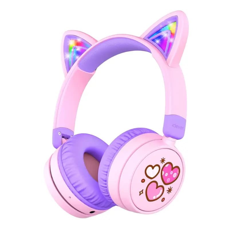 iClever Kids Bluetooth Headphones with LED Cat Ears iClever Kids Bluetooth Headphones with LED Cat Ears