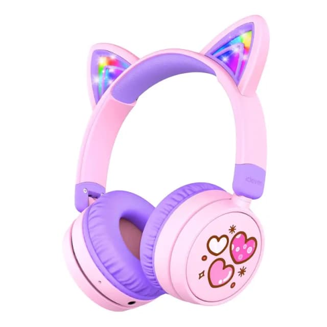 iClever Kids Bluetooth Headphones with LED Cat Ears iClever Kids Bluetooth Headphones with LED Cat Ears