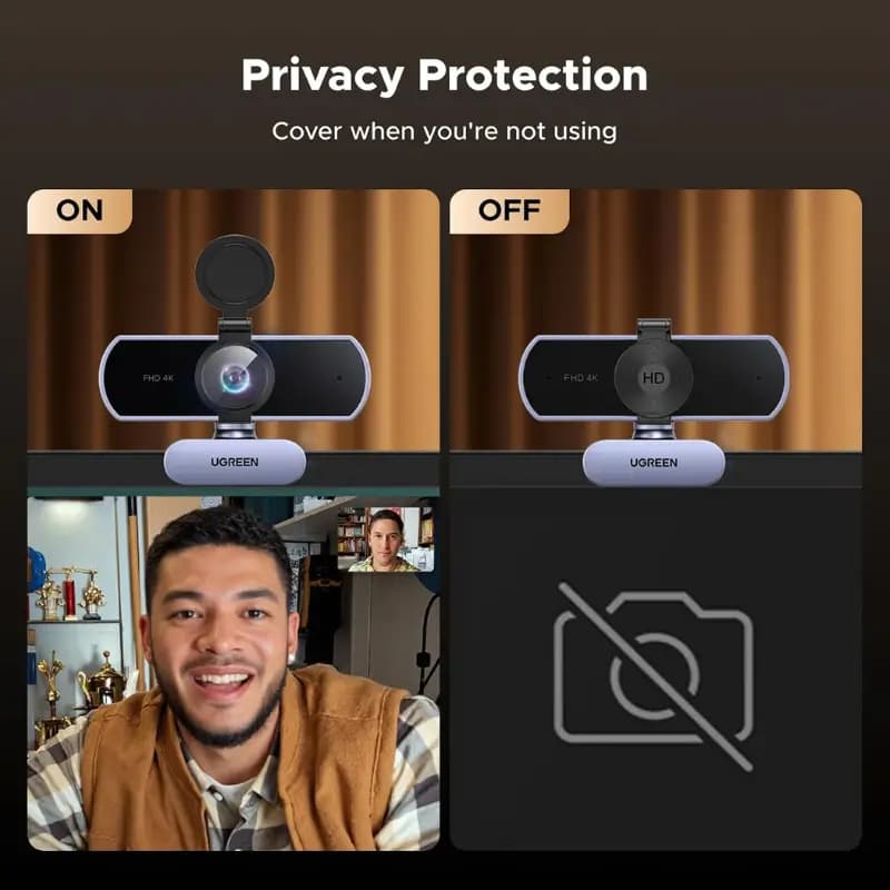 UGREEN 4K Webcam for PC with Autofocus and Noise-Canceling Mics UGREEN 4K Webcam for PC with Autofocus and Noise-Canceling Mics