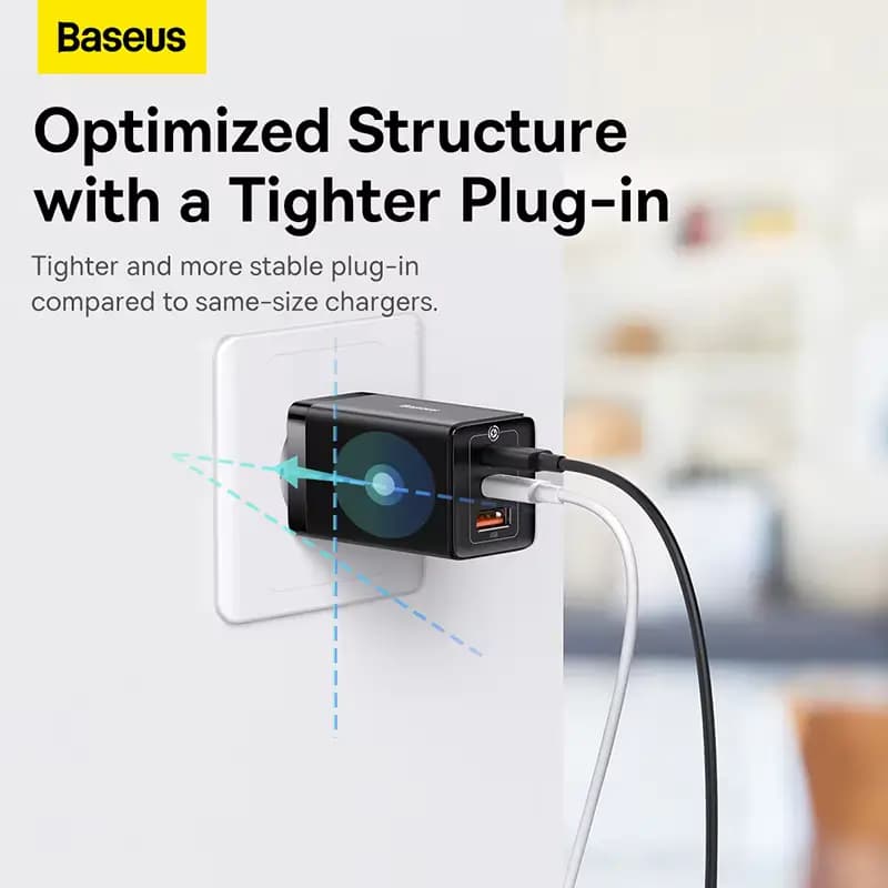 Baseus CCSPD65CC 65W GaN Fast Charger with Digital Display Baseus CCSPD65CC 65W GaN Fast Charger with Digital Display