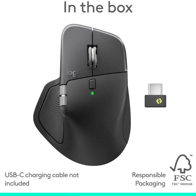 Logitech MX Master 4 Ergonomic Wireless Mouse with Haptic Feedback Logitech MX Master 4 Ergonomic Wireless Mouse with Haptic Feedback