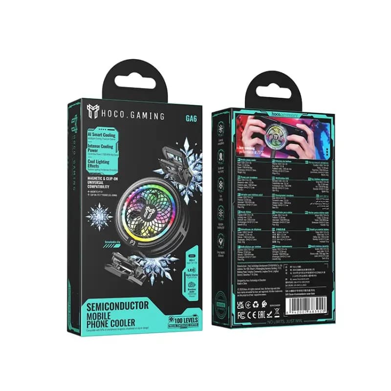 Hoco GA6 Glacier AI Semiconductor Mobile Phone Cooler Hoco GA6 Glacier AI Semiconductor Mobile Phone Cooler