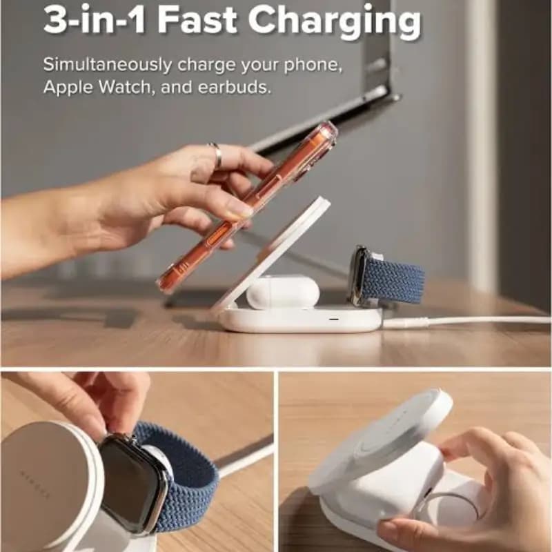 Ringke RG3 Qi2 25W 3-in-1 Magnetic Wireless Charging Stand Ringke RG3 Qi2 25W 3-in-1 Magnetic Wireless Charging Stand