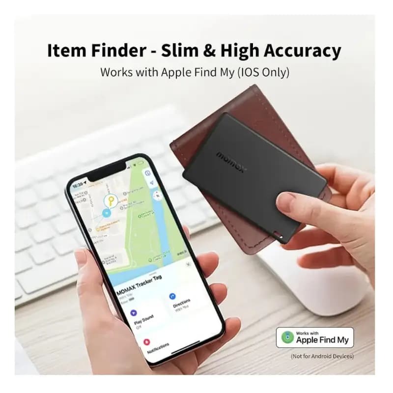 Momax PinCard Find My Tracker Card – Ultra-Slim Item Locator for Apple Devices Momax PinCard Find My Tracker Card – Ultra-Slim Item Locator for Apple Devices