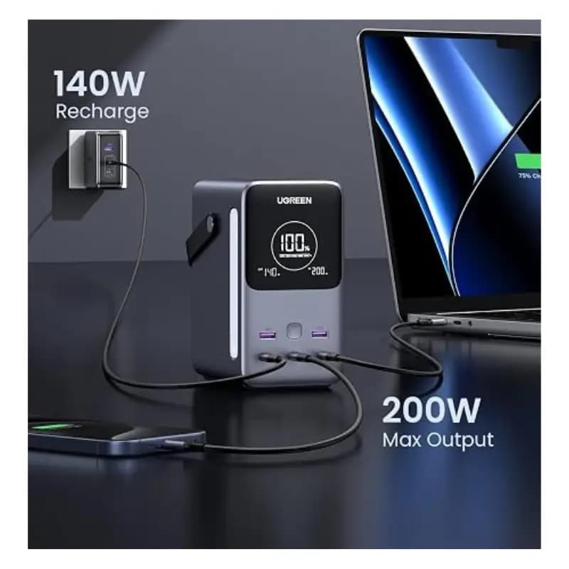 UGREEN 300W 48000mAh 5-Port Power Bank with LED Light & SOS Mode UGREEN 300W 48000mAh 5-Port Power Bank with LED Light & SOS Mode