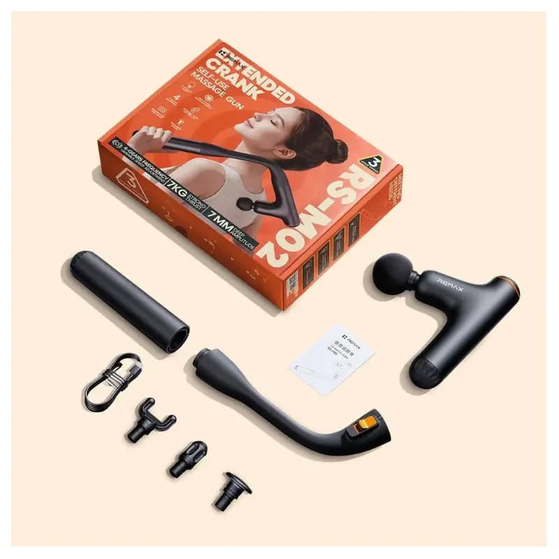 REMAX RS-M01 Brushless Deep Tissue Massage Gun with Titanium Head REMAX RS-M01 Brushless Deep Tissue Massage Gun with Titanium Head