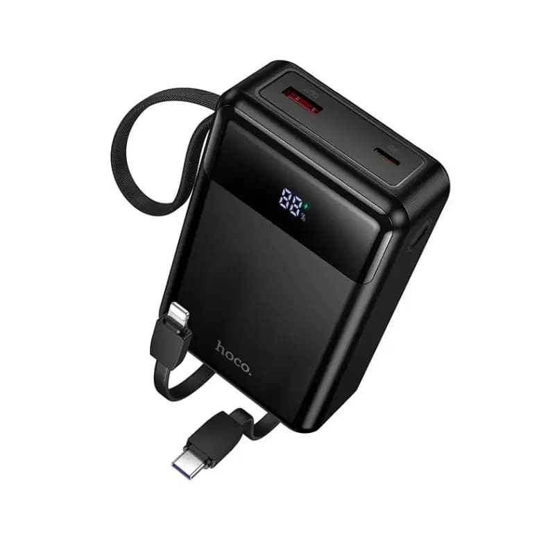 Hoco DYM12 20000mAh Power Bank with Built-In Lightning & Type-C Cables Hoco DYM12 20000mAh Power Bank with Built-In Lightning & Type-C Cables