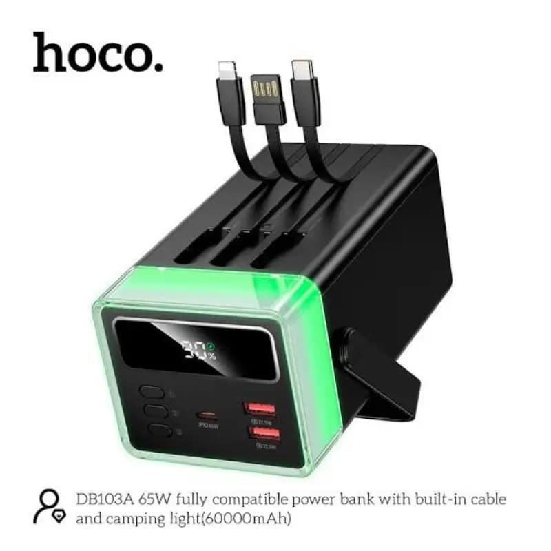 Hoco DB103A 60000mAh Power Bank with 65W Fast Charging Hoco DB103A 60000mAh Power Bank with 65W Fast Charging
