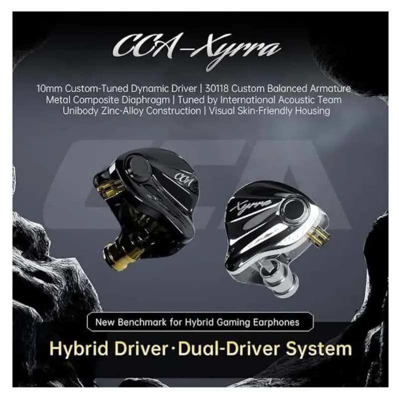 CCA Xyrra Hybrid Dual-Driver Wired In-Ear Monitors CCA Xyrra Hybrid Dual-Driver Wired In-Ear Monitors