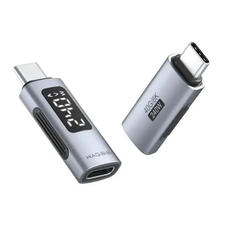 HAGiBiS USB4 Adapter with LED Display 240W PD3.1 80Gbps Cable HAGiBiS USB4 Adapter with LED Display 240W PD3.1 80Gbps Cable