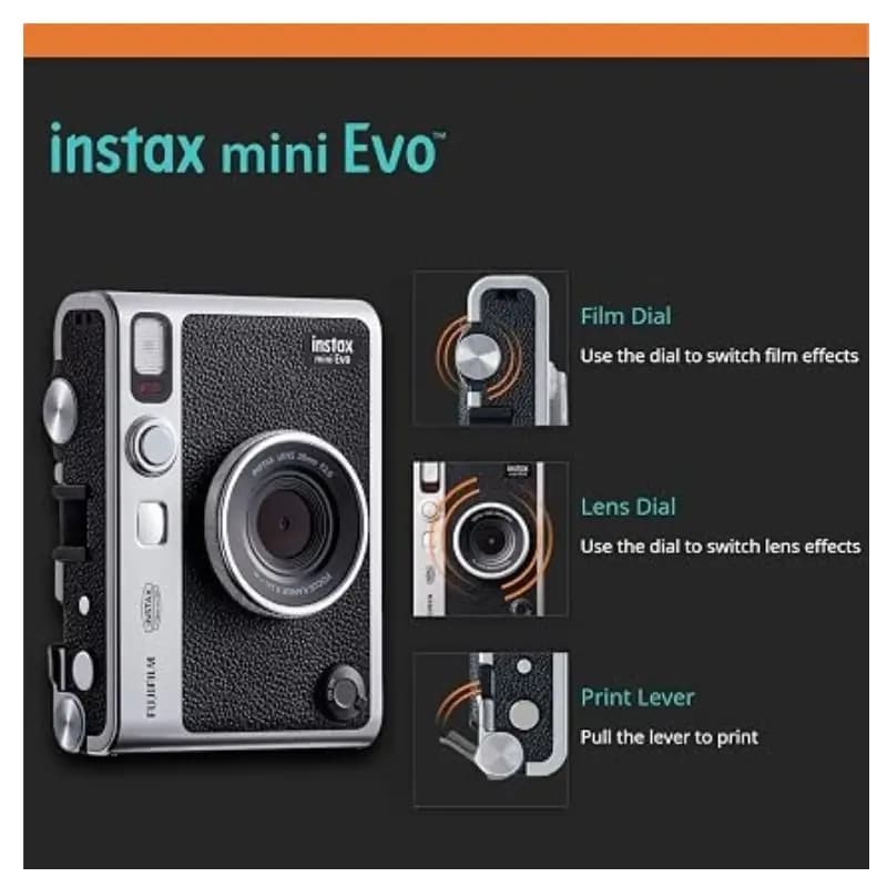 Fujifilm Instax Mini Evo Hybrid Instant Camera Fujifilm Instax Mini Evo Hybrid Instant Camera