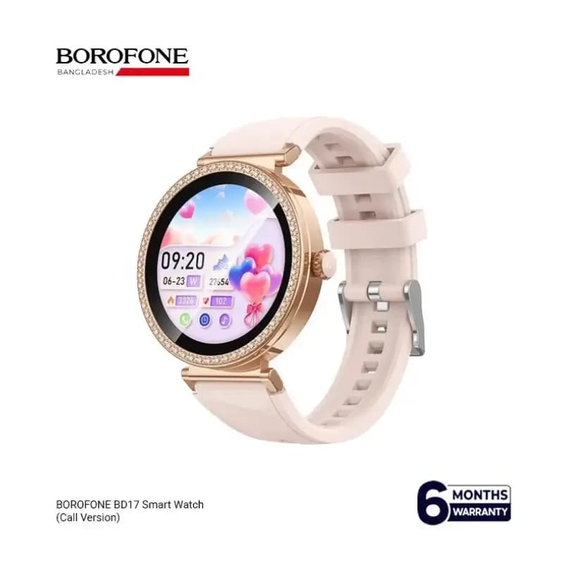 Borofone BD17 Bluetooth Calling Smartwatch with Heart Rate Monitor