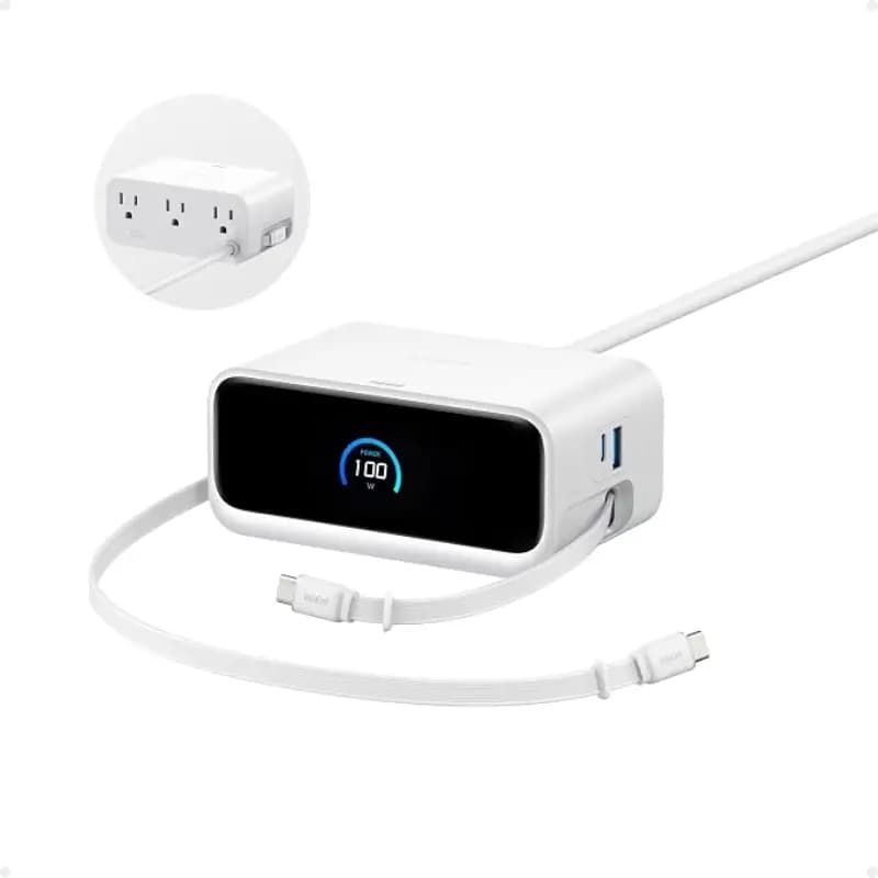 Anker Nano 100W 7-in-1 Desktop Charger Mix with Retractable USB-C Cable Anker Nano 100W 7-in-1 Desktop Charger Mix with Retractable USB-C Cable