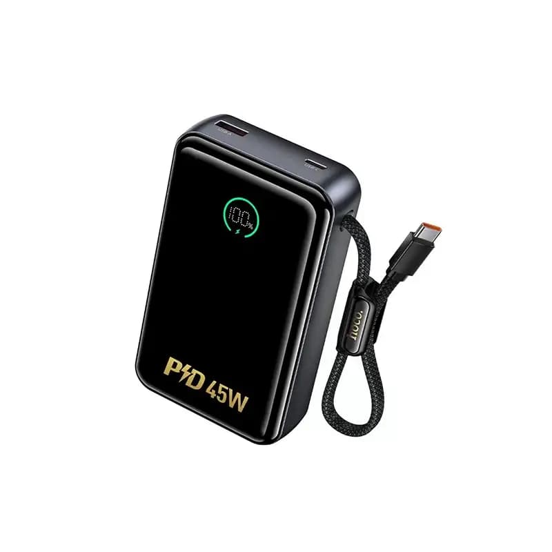 Hoco Q54 Shine 20000mAh PD45W Power Bank With Built-In Cable & LED Display Hoco Q54 Shine 20000mAh PD45W Power Bank With Built-In Cable & LED Display