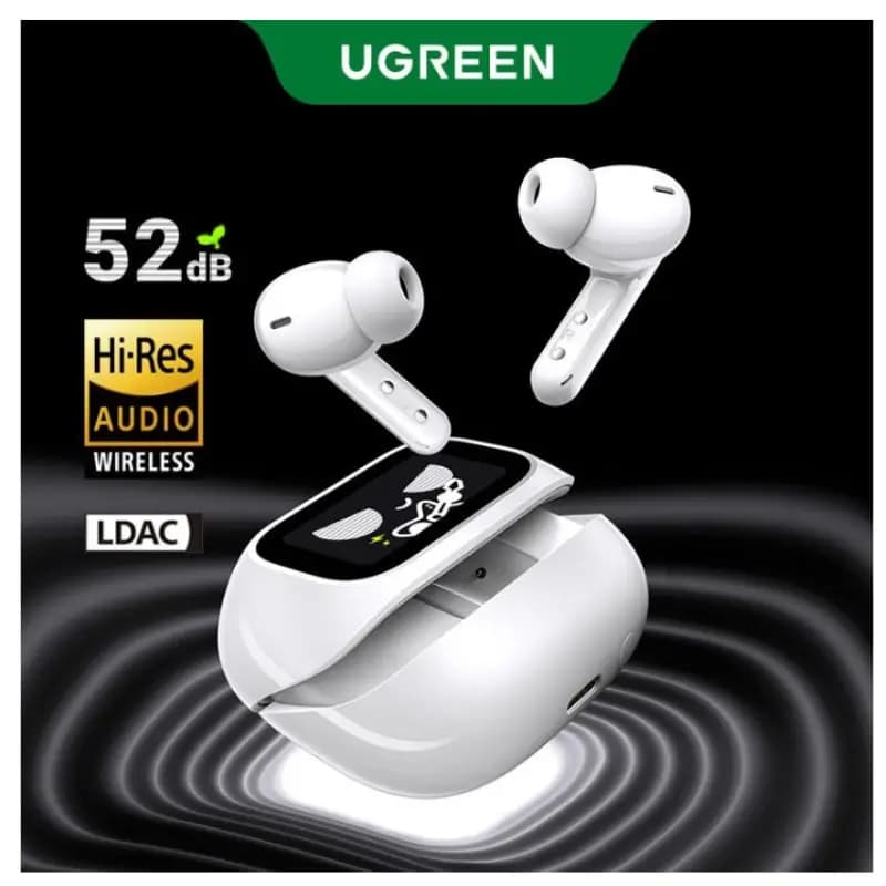 UGREEN Magic Echo 55137 Hybrid ANC Earbuds with Smart Touch Display Control UGREEN Magic Echo 55137 Hybrid ANC Earbuds with Smart Touch Display Control