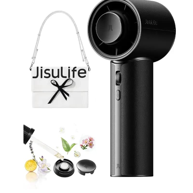 JISULIFE Pro1 Mini PU Leather Handheld Cooling Fan JISULIFE Pro1 Mini PU Leather Handheld Cooling Fan