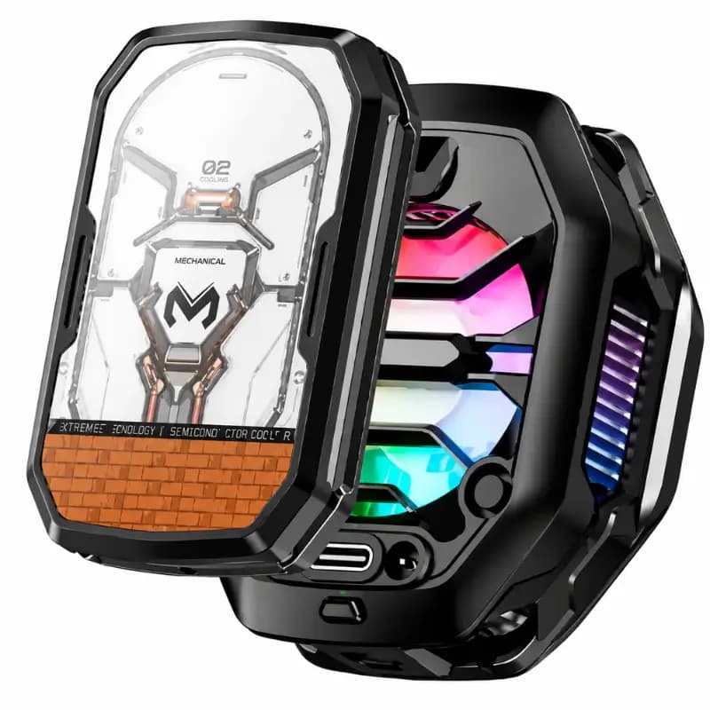 MEMO CX14 Magnetic Phone Cooler Fan with RGB Lighting and Semiconductor Cooling MEMO CX14 Magnetic Phone Cooler Fan with RGB Lighting and Semiconductor Cooling