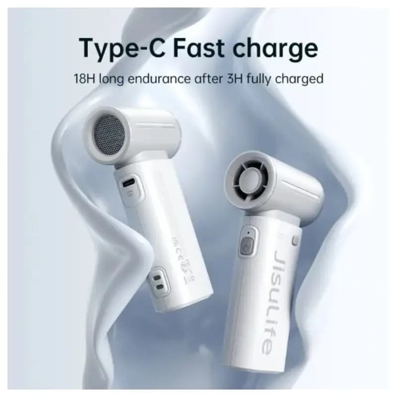 JISULIFE Life9S 5000mAh Turbo Handheld Fan with 22-Hour Runtime & USB-C JISULIFE Life9S 5000mAh Turbo Handheld Fan with 22-Hour Runtime & USB-C