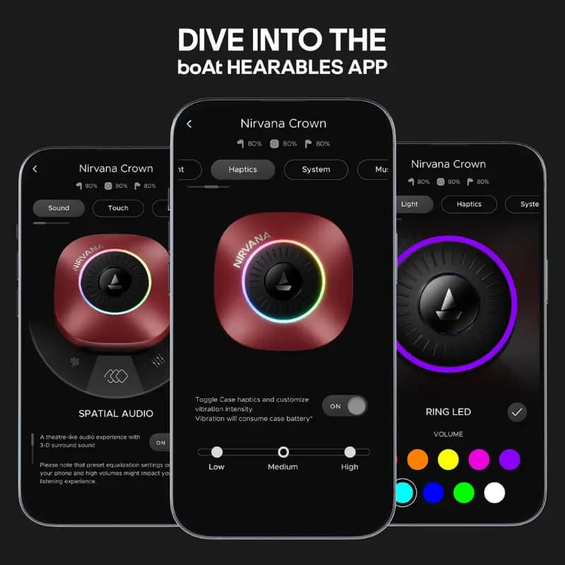 boAt Nirvana Crown Wireless Earbuds with 50dB ANC boAt Nirvana Crown Wireless Earbuds with 50dB ANC