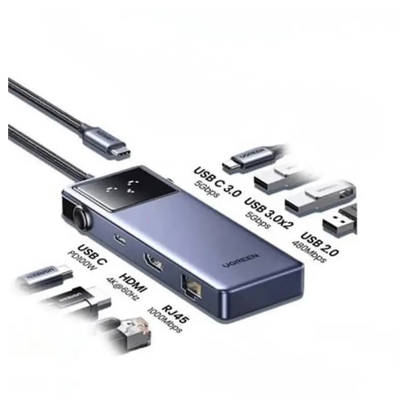 UGREEN CM888 7-in-1 Type-C Multifunction Hub – 4K HDMI, 100W PD, Gigabit LAN UGREEN CM888 7-in-1 Type-C Multifunction Hub – 4K HDMI, 100W PD, Gigabit LAN