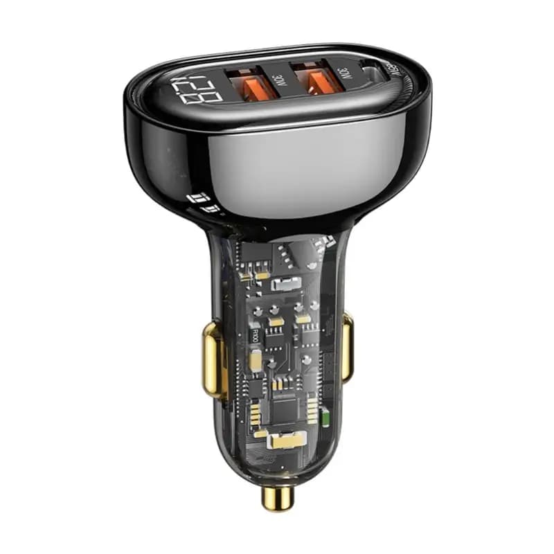 USAMS US-CC158 125W Fast Car Charger with LED Display USAMS US-CC158 125W Fast Car Charger with LED Display
