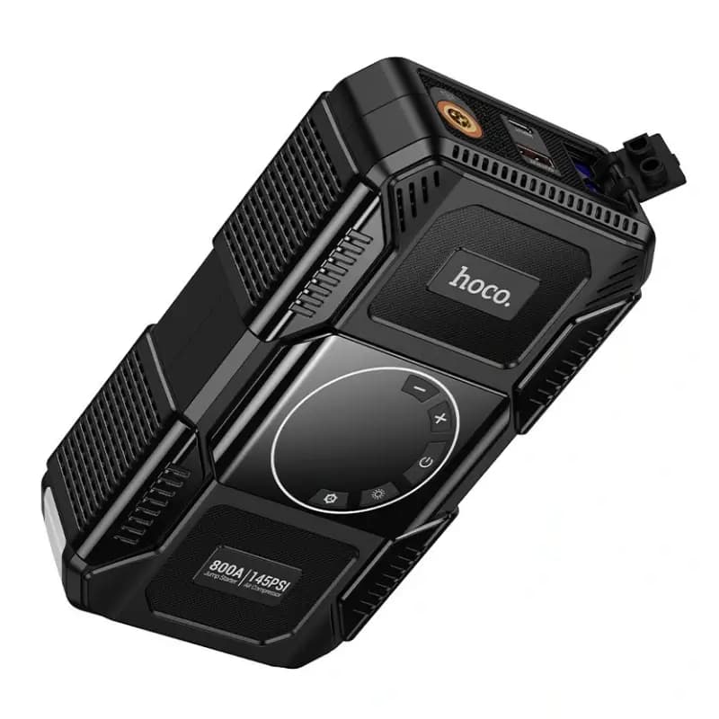 Hoco QS6 3-in-1 Car Jump Starter Tire Inflator Power Bank 8000mAh Hoco QS6 3-in-1 Car Jump Starter Tire Inflator Power Bank 8000mAh