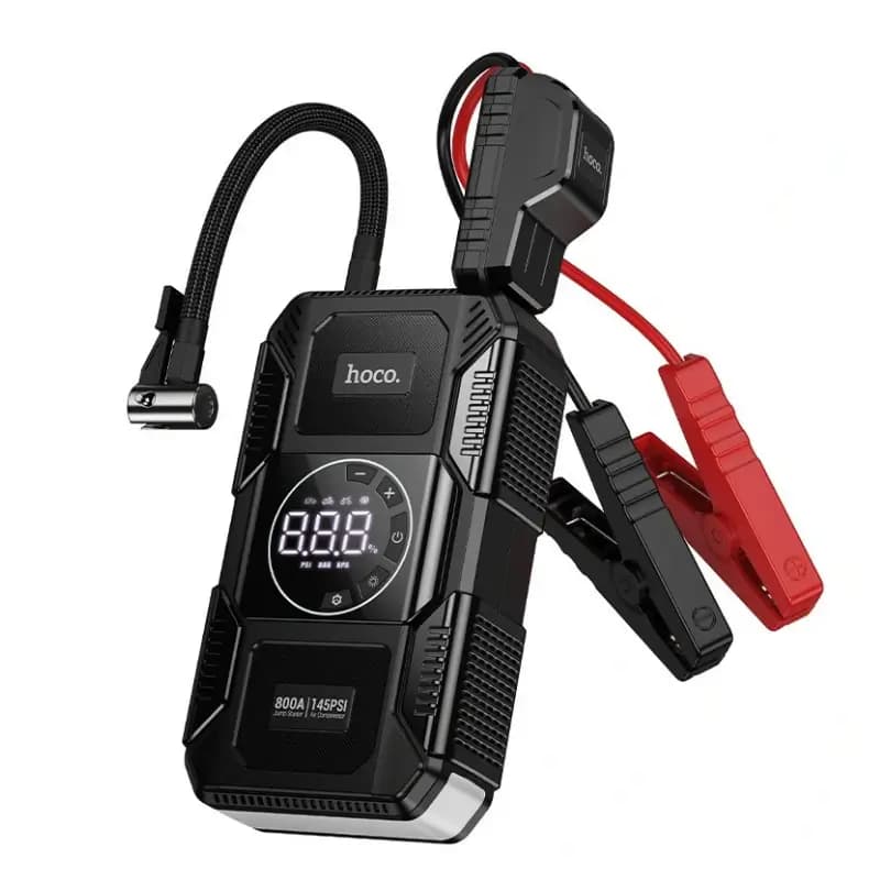 Hoco QS6 3-in-1 Car Jump Starter Tire Inflator Power Bank 8000mAh Hoco QS6 3-in-1 Car Jump Starter Tire Inflator Power Bank 8000mAh