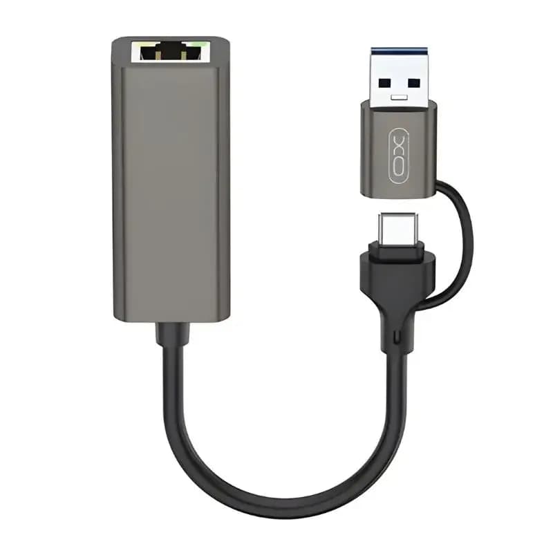 XO HUB018 USB to Type-C RJ45 Ethernet Adapter XO HUB018 USB to Type-C RJ45 Ethernet Adapter