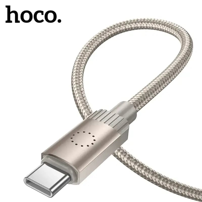 Hoco X117 1m Type-C to Type-C Cable with 60W PD Fast Charging & Braided Build Hoco X117 1m Type-C to Type-C Cable with 60W PD Fast Charging & Braided Build