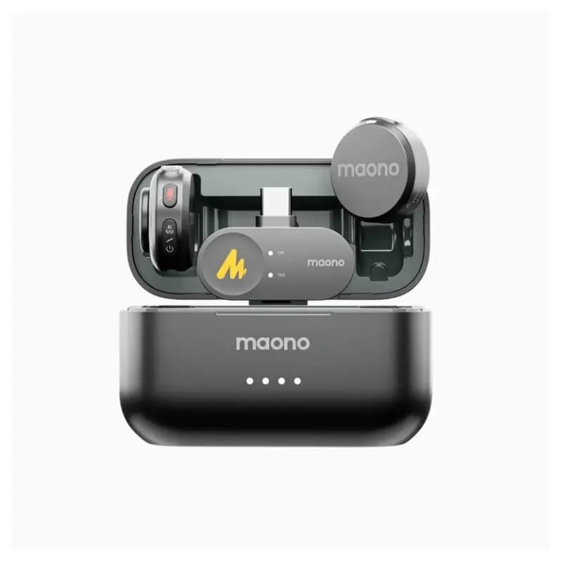 Maono Wave T5 Wireless Lavalier Microphone with 2.4GHz Stable Transmission