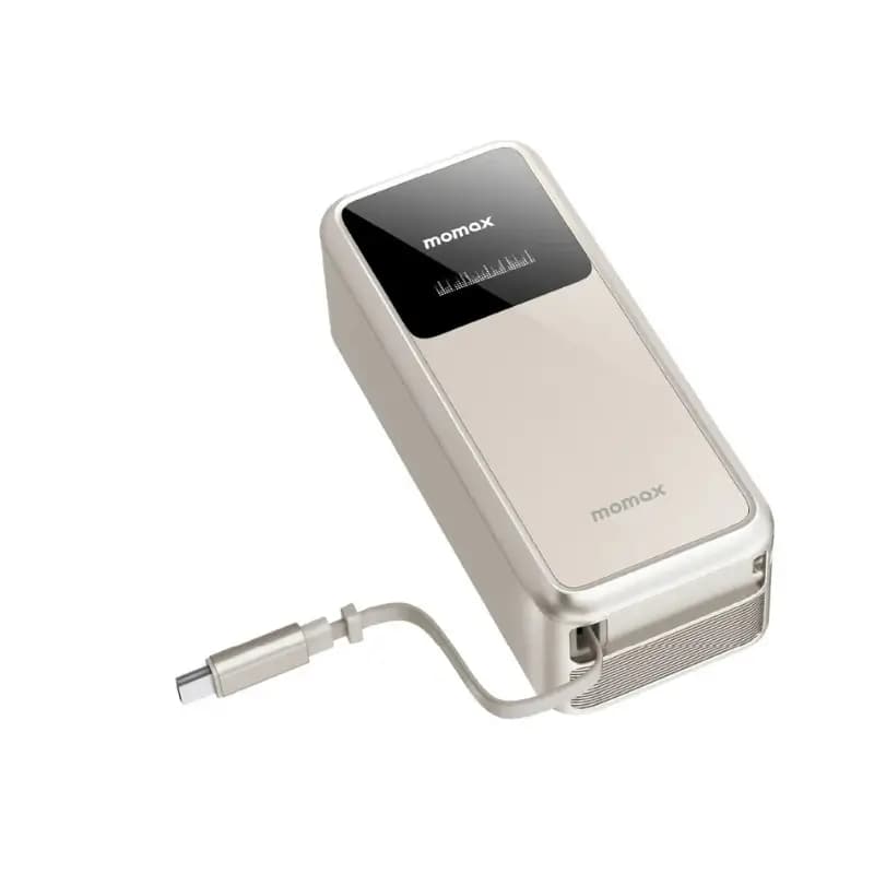Momax 1-Pac+ 10000mAh Hybrid GaN Power Bank With Retractable USB-C Cable Momax 1-Pac+ 10000mAh Hybrid GaN Power Bank With Retractable USB-C Cable