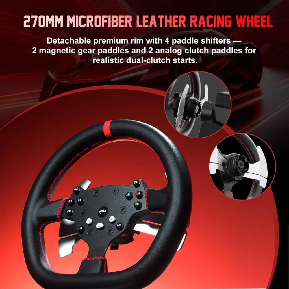 PXN V10 Ultra Direct Drive Gaming Racing Wheel with 3.2Nm Force Feedback PXN V10 Ultra Direct Drive Gaming Racing Wheel with 3.2Nm Force Feedback