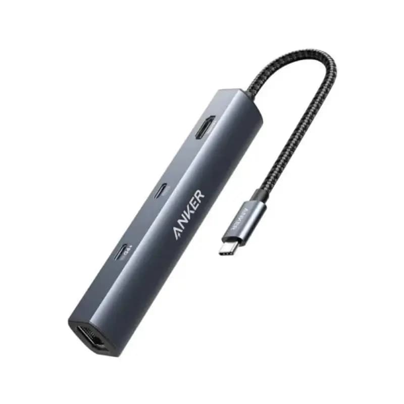 Anker 543 6-in-1 Slim USB-C Hub with 4K HDMI, 65W PD and Ethernet Anker 543 6-in-1 Slim USB-C Hub with 4K HDMI, 65W PD and Ethernet