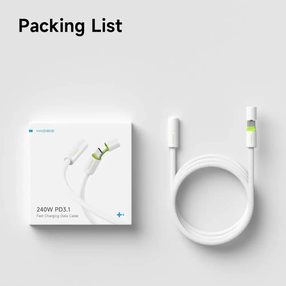 Hagibis USB-C Cable 240W Fast Charging Cable with 480Mbps Data Transfer Hagibis USB-C Cable 240W Fast Charging Cable with 480Mbps Data Transfer