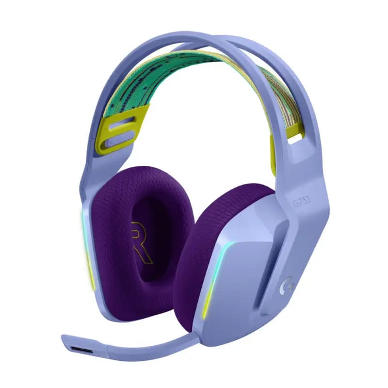 Logitech G733 LIGHTSPEED Wireless RGB Gaming Headset with Blue VO!CE Mic Logitech G733 LIGHTSPEED Wireless RGB Gaming Headset with Blue VO!CE Mic