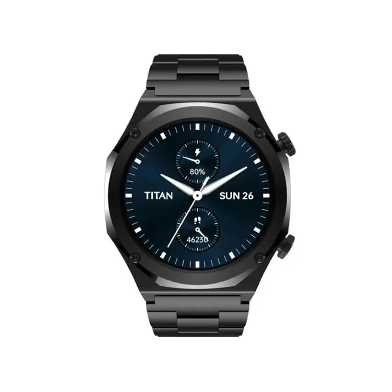 Titan Smart Maestro Stainless Steel AMOLED BT Calling Smartwatch IP68