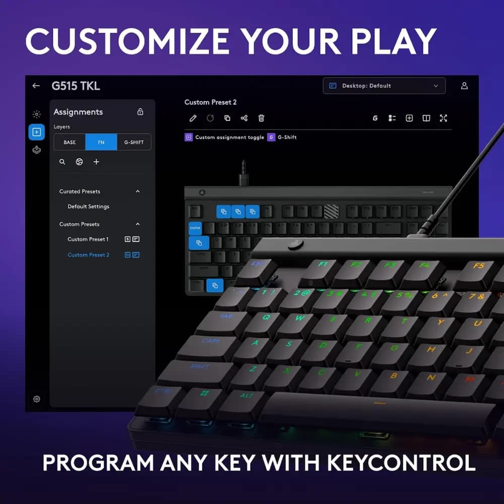 Logitech G515 TKL Tactile Mechanical Gaming Keyboard Logitech G515 TKL Tactile Mechanical Gaming Keyboard