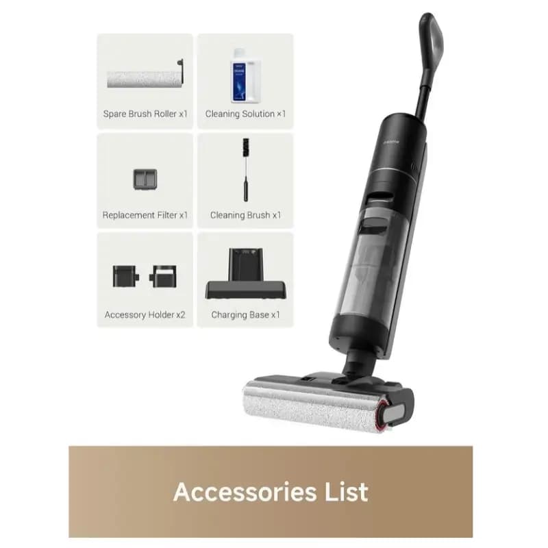 Dreame H12 Pro FlexReach wet dry vacuum mop on hardwood floor Dreame H12 Pro FlexReach wet dry vacuum mop on hardwood floor