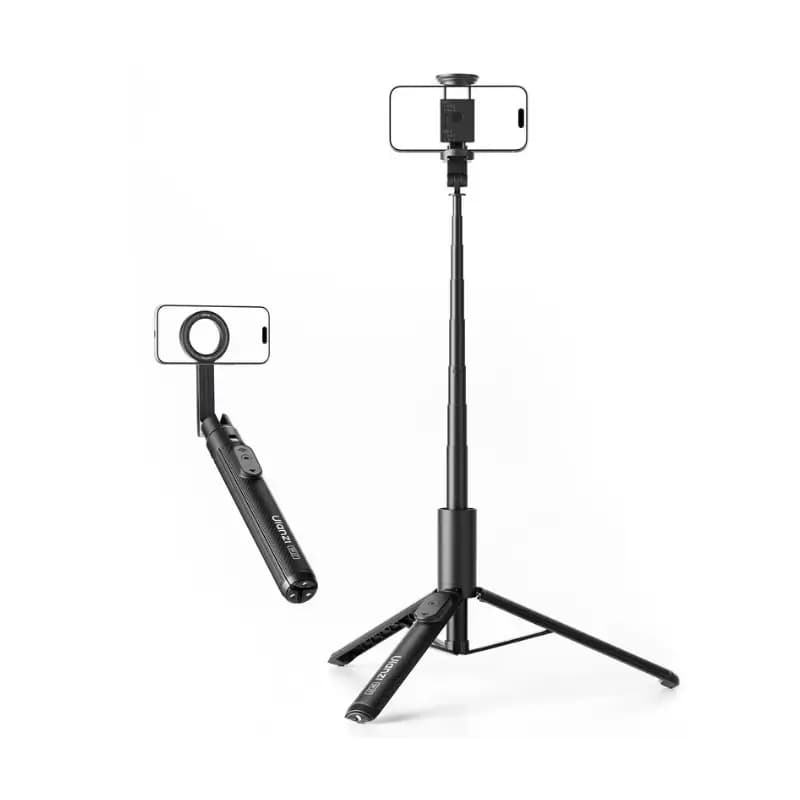 Ulanzi SK27 cold shoe mount holding a small LED light Ulanzi SK27 cold shoe mount holding a small LED light