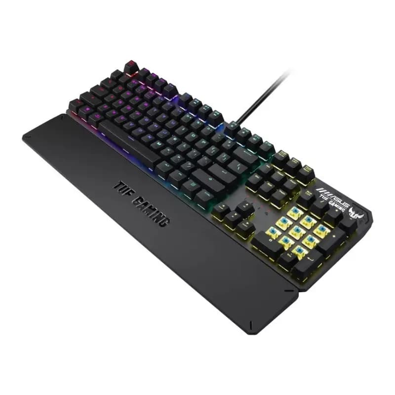 ASUS TUF Gaming K3 RGB mechanical keyboard front view