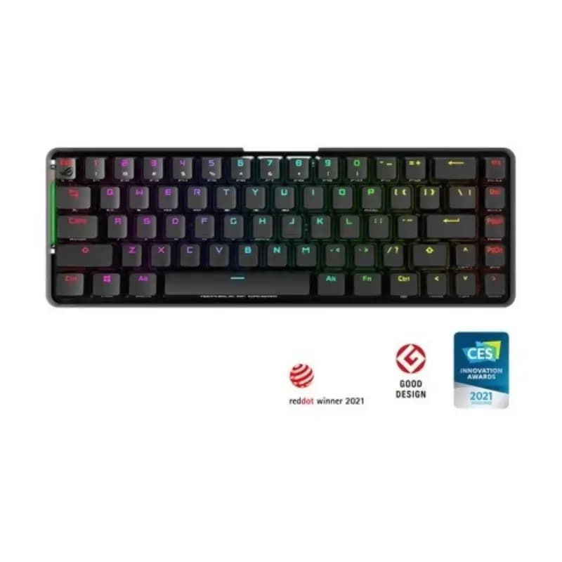 RGB backlit mechanical switches on ROG Falchion NX keyboard RGB backlit mechanical switches on ROG Falchion NX keyboard