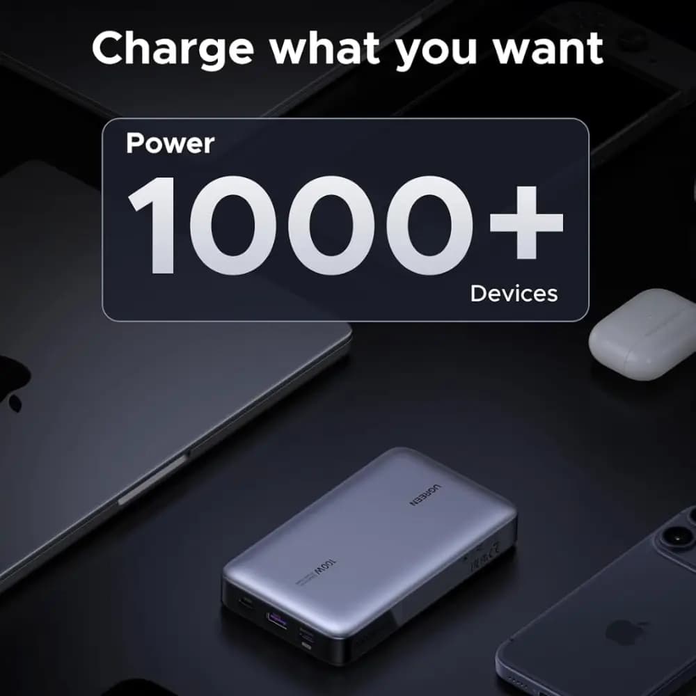 UGREEN Nexode power bank digital display close-up UGREEN Nexode power bank digital display close-up